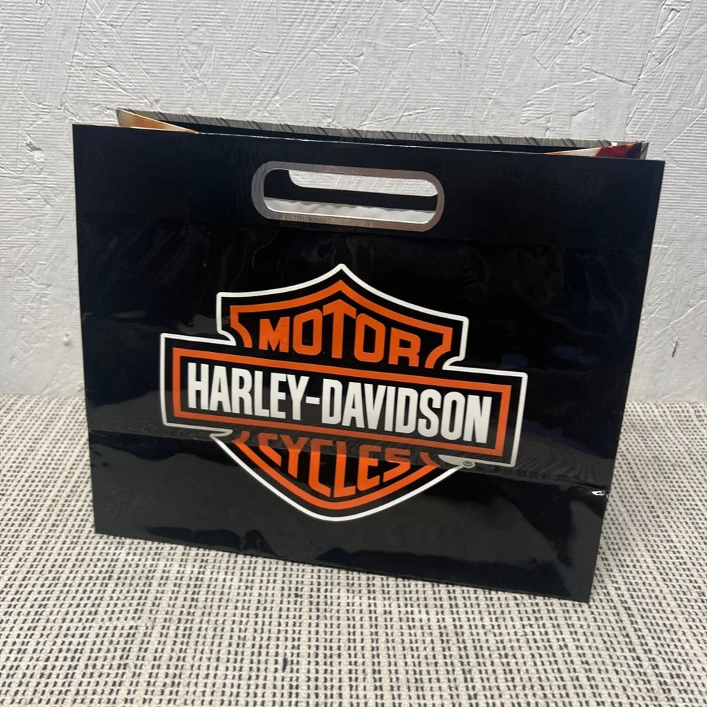 Harley-Davidson paper gift bag black gray 13.5x10.5 inch NEW